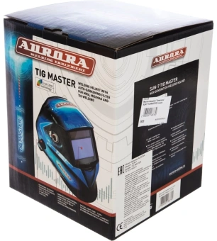 Маска сварщика Aurora SUN7 TIG MASTER 2-levels филь.:хамел. кл.:1/2/1/1 см.экр.99x55мм синий/черный (16876) - купить недорого с доставкой в интернет-магазине