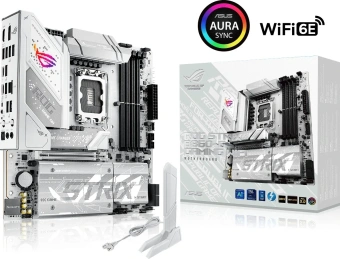Материнская плата Asus ROG STRIX B860-G GAMING WIFI Soc-1851 Intel B860 4xDDR5 mATX AC`97 8ch(7.1) 2.5Gg RAID+HDMI+DP - купить недорого с доставкой в интернет-магазине