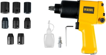 Гайковерт Denzel IW860 150л/мин желтый/черный - купить недорого с доставкой в интернет-магазине