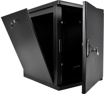 Шкаф коммутационный ЦМО (ШРН-М-12.500.1-9005) настенный 12U 600x456мм пер.дв.металл 130кг черный 456мм 20.9кг 180град. 610мм - купить недорого с доставкой в интернет-магазине