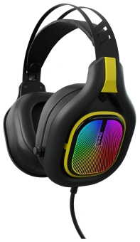 Наушники с микрофоном GMNG HS-L630G черный/желтый 2.2м мониторные оголовье (1533561) - купить недорого с доставкой в интернет-магазине