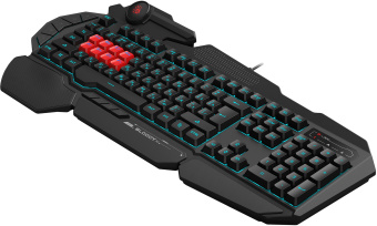Клавиатура A4Tech B318 черный USB Multimedia for gamer LED (подставка для запястий) кабель 1.8м - купить недорого с доставкой в интернет-магазине