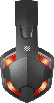 Наушники с микрофоном Defender Warhead G-370 черный/красный 2м накладные оголовье (64037) - купить недорого с доставкой в интернет-магазине