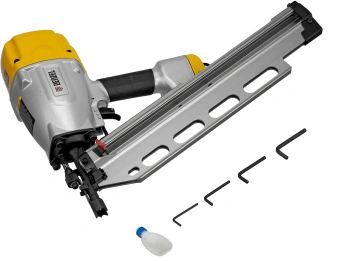 Пистолет гвоздезабивной Denzel PN2190 серый/желтый - купить недорого с доставкой в интернет-магазине