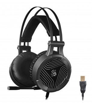 Наушники с микрофоном A4Tech Bloody G530 черный/серый 1.8м мониторные оголовье (G530) - купить недорого с доставкой в интернет-магазине