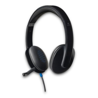 Наушники с микрофоном Logitech H540 черный 1.8м накладные USB оголовье (981-000480) - купить недорого с доставкой в интернет-магазине