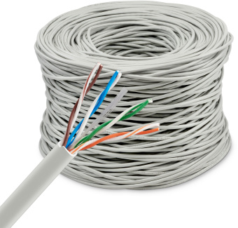 Кабель сетевой Buro BU-CCA-040 UTP 4 пары cat.5E solid 0.40мм CCA 305м серый - купить недорого с доставкой в интернет-магазине