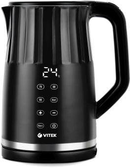 Чайник электрический Vitek Starlight VT-8829 1.7л. 2200Вт черный корпус: металл/пластик - купить недорого с доставкой в интернет-магазине