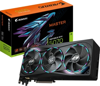 Видеокарта Gigabyte PCI-E GV-N5070AORUS M-12GD 1.0 NVIDIA GeForce RTX 5070 12Gb 192bit GDDR7 2805/28000 HDMIx1 DPx3 HDCP Ret - купить недорого с доставкой в интернет-магазине