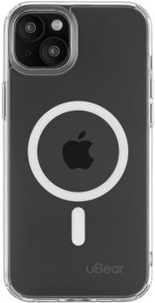 Чехол (клип-кейс) uBear для Apple iPhone 15 Plus Real Mag Case with MagSafe прозрачный (CS254TT67RL-I23M) - купить недорого с доставкой в интернет-магазине