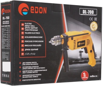 Дрель ударная Edon DL-700 700Вт ключевой реверс (35489) - купить недорого с доставкой в интернет-магазине