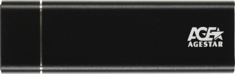 Внешний корпус SSD AgeStar 3UBNF5C SATA III USB 3.0 USB 3.0 Type-С алюминий черный M2 2280 B-key - купить недорого с доставкой в интернет-магазине