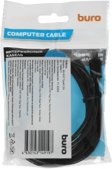 Кабель-удлинитель Buro USB Type-C (m) USB Type-C (f) 2м (BU-EXT-TYPEC-2M) черный - купить недорого с доставкой в интернет-магазине