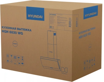 Вытяжка каминная Hyundai HGH 6830 WG белый управление: кнопочное (1 мотор) - купить недорого с доставкой в интернет-магазине