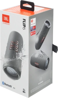 Колонка порт. JBL Flip 6 серый 30W 1.0 BT 10м 4800mAh (JBLFLIP6GREY) - купить недорого с доставкой в интернет-магазине