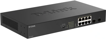 Коммутатор D-Link DGS-1010P/B1A (L2) 8x1Гбит/с 2SFP 8PoE 8PoE+ 125W неуправляемый - купить недорого с доставкой в интернет-магазине