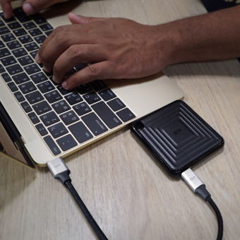 Накопитель SSD Silicon Power USB-C 1TB SP010TBPSDPC60CK PC60 1.8" черный - купить недорого с доставкой в интернет-магазине