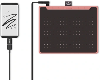 Графический планшет Huion Inspiroy RTS-300 USB Type-C розовый/черный - купить недорого с доставкой в интернет-магазине