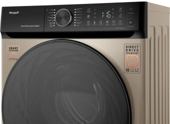 Стиральная машина Weissgauff WM 59411 Direct Drive Inverter Steam Champagne класс: A+++ загр.фронтальная макс.:11кг золотистый инвертор - купить недорого с доставкой в интернет-магазине