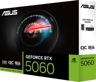 Видеокарта Asus PCI-E 4.0 RTX5060-O8G-LP-BRK NVIDIA GeForce RTX 5060 8Gb 128bit GDDR7 2550/28000 HDMIx1 DPx3 HDCP Ret - купить недорого с доставкой в интернет-магазине