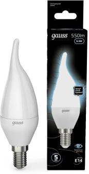 Лампа светодиодная Gauss 6.5Вт цок.:E14 свеча 220B св.свеч.бел.нейт. (упак.:10шт) (104101207) - купить недорого с доставкой в интернет-магазине