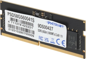 Память DDR5 8GB 5600MHz Patriot PSD58G560041S Signature Line RTL PC5-44800 CL46 SO-DIMM 262-pin 1.1В single rank Ret - купить недорого с доставкой в интернет-магазине