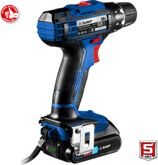 Дрель-шуруповерт Зубр DL-201-22 аккум. патрон:быстрозажимной (кейс в комплекте) - купить недорого с доставкой в интернет-магазине