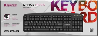 Клавиатура Defender Office HB-910 черный USB - купить недорого с доставкой в интернет-магазине