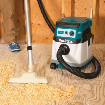 Строительный пылесос Makita DVC150LZ (уборка: сухая/влажная) белый - купить недорого с доставкой в интернет-магазине
