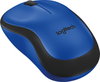 Мышь Logitech Silent M220 синий/черный оптическая (1000dpi) silent беспроводная USB для ноутбука (2but) - купить недорого с доставкой в интернет-магазине