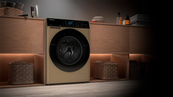 Стиральная машина Hiberg i-DDQ9-712 G класс: A+++ загр.фронтальная макс.:7кг золотистый инвертор - купить недорого с доставкой в интернет-магазине