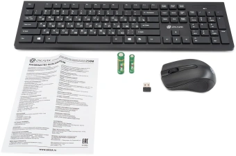 Клавиатура + мышь Оклик 250M клав:черный мышь:черный USB беспроводная slim (997834) - купить недорого с доставкой в интернет-магазине
