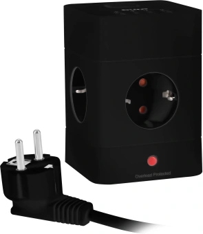 Сетевой удлинитель Buro BU-PTE4.1UC-Plus-B 1.5м (4 розетки) черный (пакет ПЭ) - купить недорого с доставкой в интернет-магазине