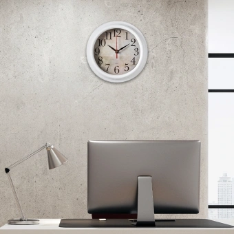 Часы настенные аналоговые Бюрократ WALLC-R80P D21см белый (WALLC-R80P21/WHITE) - купить недорого с доставкой в интернет-магазине