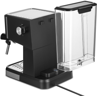 Кофеварка рожковая Kitfort КТ-7293 1050Вт черный/серебристый - купить недорого с доставкой в интернет-магазине