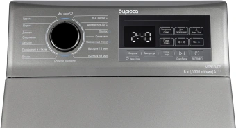Стиральная машина Бирюса WM-MT813/05 M класс: A+++ загр.вертикальная макс.:8кг серебристый инвертор - купить недорого с доставкой в интернет-магазине