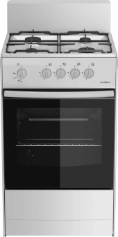 Плита Газовая Darina S GM 441 001 W белый/черный (без крышки) реш.сталь - купить недорого с доставкой в интернет-магазине