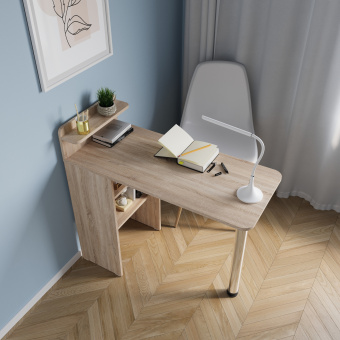 Стол для компьютера Сокол СП-19 складн. столешница ЛДСП дуб сонома каркас хром (00-00013783) - купить недорого с доставкой в интернет-магазине