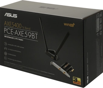 Сетевой адаптер Wi-Fi + Bluetooth Asus PCE-AXE59BT AXE5400 PCI Express x1 2ант. - купить недорого с доставкой в интернет-магазине