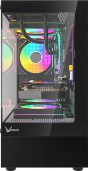 Корпус Formula Crystal Z1CM Plus AR черный без БП mATX 2x120mm 1xUSB3.0 audio bott PSU - купить недорого с доставкой в интернет-магазине