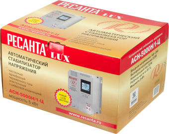 Стабилизатор напряжения Ресанта АСН-5000Н/1-Ц 5кВА однофазный серый (63/6/16) - купить недорого с доставкой в интернет-магазине