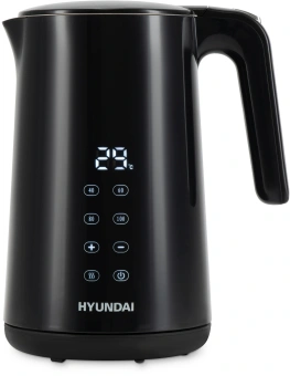 Чайник электрический Hyundai HYK-S4017 1.7л. 2200Вт черный корпус: металл - купить недорого с доставкой в интернет-магазине