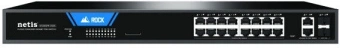 Коммутатор Netis ST220GPR-2G2S (L2) 18x1Гбит/с 2SFP 16PoE 225W настраиваемый - купить недорого с доставкой в интернет-магазине