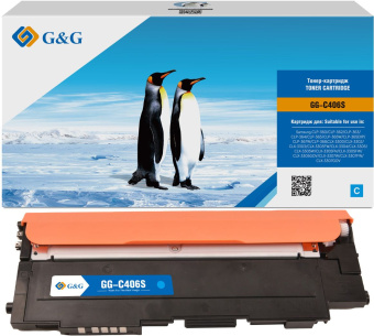 Картридж лазерный G&G GG-C406S голубой (1000стр.) для Samsung CLP-360/362/363/364/365/367/368 CLX-3300/3302/3303/3304/3305/3307 - купить недорого с доставкой в интернет-магазине