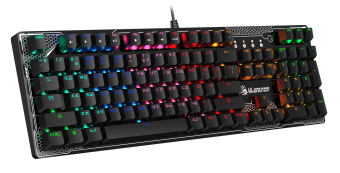 Клавиатура A4Tech B810R Battlefield механическая черный USB for gamer LED (B810R (BATTLEFIELD)) кабель 1.8м - купить недорого с доставкой в интернет-магазине