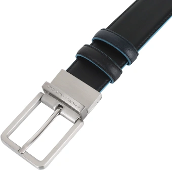 Ремень мужской Piquadro Blue Square CU2619B2/NBLU2 регулир. 127х3.5см черный/темно-синий натур.кожа - купить недорого с доставкой в интернет-магазине