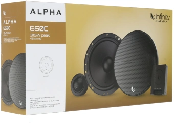 Колонки автомобильные Infinity Alpha 650C 315Вт 91дБ 4Ом 16.5см (6 1/2дюйм) (ком.:4кол.) компонентные двухполосные - купить недорого с доставкой в интернет-магазине