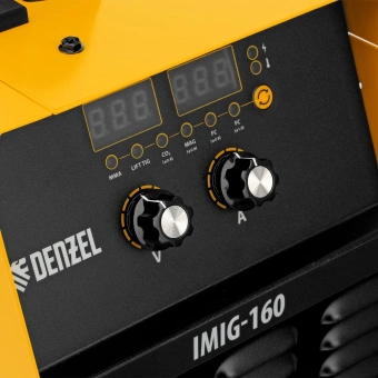 Сварочный полуавтомат Denzel IMIG-160 Synergy инвертор ММА/TIG MIG/MAG 4.5кВт - купить недорого с доставкой в интернет-магазине