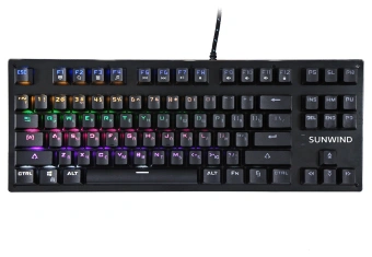 Клавиатура SunWind SW-K900G механическая черный USB Multimedia for gamer LED (1422332) кабель 1.8м - купить недорого с доставкой в интернет-магазине