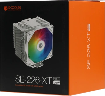 Устройство охлаждения(кулер) ID-Cooling SE-226-XT SNOW ARGB Soc-AM5/AM4/1200/1700/1851 белый 4-pin 16-32dB Al+Cu 250W 910gr Ret (SE-226-XT ARGB SNOW) - купить недорого с доставкой в интернет-магазине
